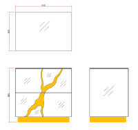 Тумбочка зеркальная с золотым декором Тумбочка зеркальная с золотым декором