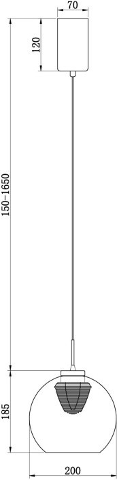 Подвесной светильник Fume FR5399PL-L4BS2 Freya
