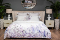 Комплект постельного белья "Фиори" сиренево-белый 145х210см с наволочками 50х70см