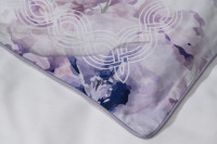 Комплект постельного белья "Фиори" сиренево-белый 145х210см с наволочками 50х70см