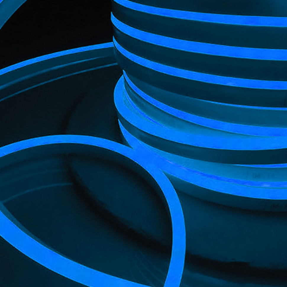 Гибкий неон LS 001 220V 9,6 IP67 Гибкий неон 220V 9,6W 120Led 2835 IP67 односторонний синий, 50 м Elektrostandard