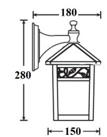Настенный фонарь уличный KRAKOV 2 87302A/04s Gb Oasis Light