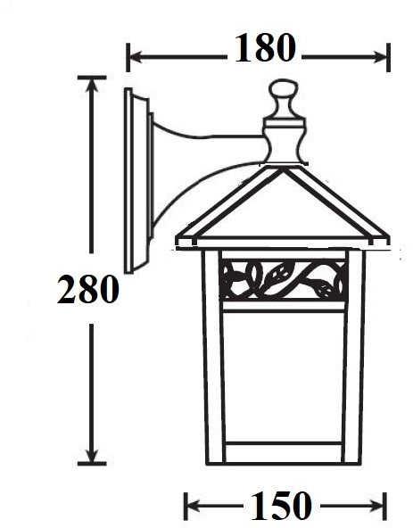 Настенный фонарь уличный KRAKOV 2 87302A/04s Gb Oasis Light