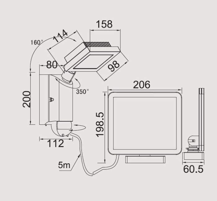 Настенный светильник уличный SOLAR W6101S-PIR SL Gr Oasis Light