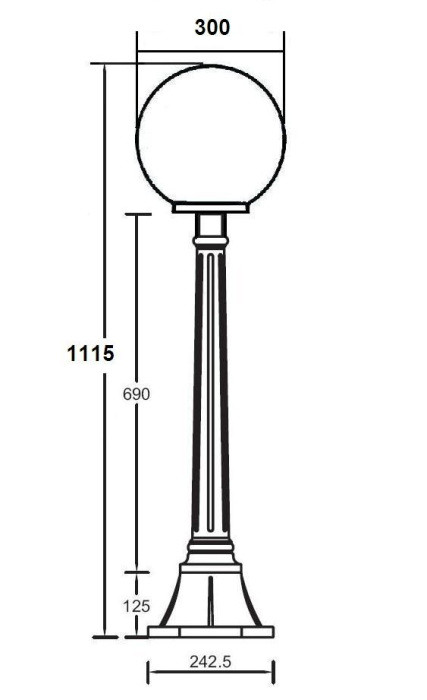Наземный фонарь  88207L Bl Oasis Light