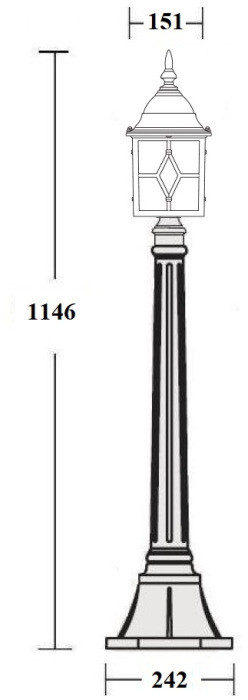 Наземный фонарь TALLIN 1L 64307 Gb Oasis Light