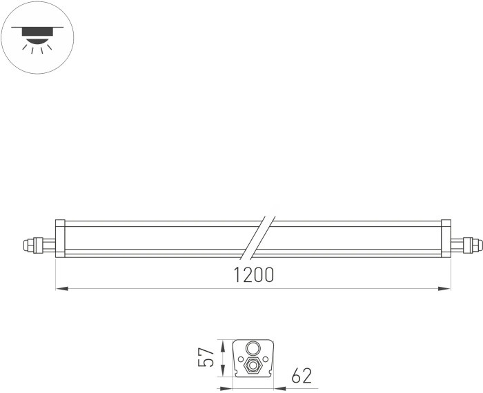 Промышленный потолочный светильник TUBULAR 043654 Arlight