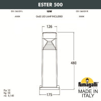 Наземный светильник ESTER DS1.563.000.WXD1L Fumagalli Наземный светильник ESTER DS1.563.000.WXD1L Fumagalli