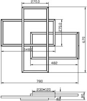 Потолочная люстра Line MOD016CL-L80BK Maytoni