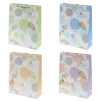 Пакет подарочный L (бумага 210г/м2, блок микс 12шт), L31 W12 H40 см, 4в.