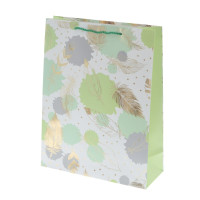 Пакет подарочный L (бумага 210г/м2, блок микс 12шт), L31 W12 H40 см, 4в.