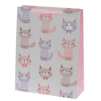 Пакет подарочный L (бумага 210г/м2, блок микс 12шт), L31 W12 H40 см, 4в.