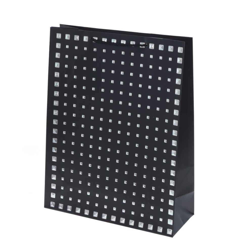 Пакет подарочный L (бумага 210г/м2, блок микс 12шт), L31 W12 H40 см, 4в.