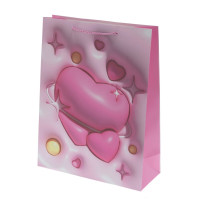 Пакет подарочный L (бумага 210г/м2, блок микс 12шт), L31 W12 H40 см, 4в.