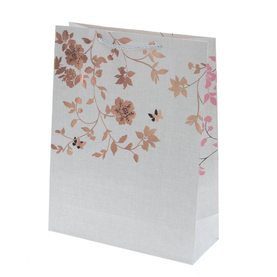 Пакет подарочный L (бумага 210г/м2, блок микс 12шт), L31 W12 H40 см, 4в.