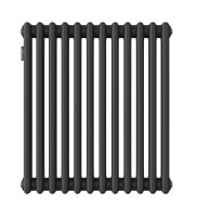 Стальной трубчатый радиатор Kohr Heim 3057/12 секций с боковым подключением 3/4 черный