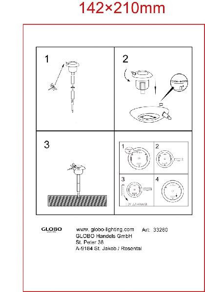 Наземный светильник Solar 33260 Globo