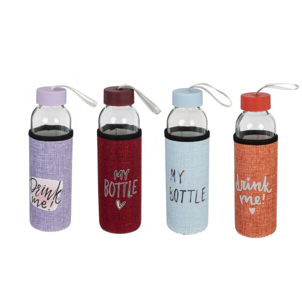 Бутылка, 500 мл, L6,5 W6,5 H22 см, 4в.