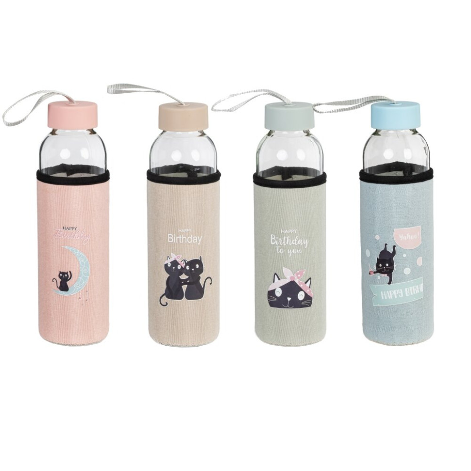 Бутылка, 500 мл, L6,5 W6,5 H22 см, 4в.