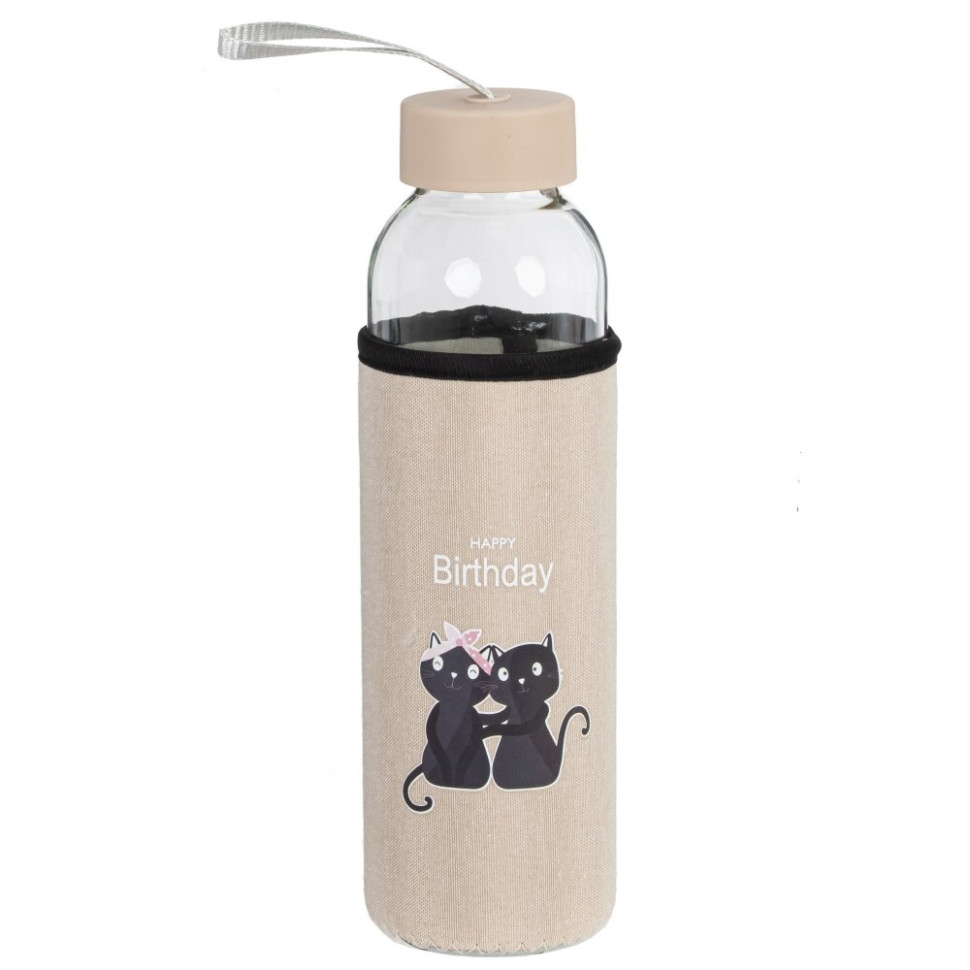 Бутылка, 500 мл, L6,5 W6,5 H22 см, 4в.