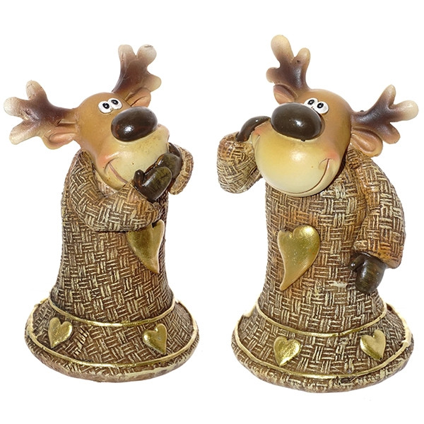 Фигурка декоративная "Олень", L5,5 W5,5 H9 см, 2в.