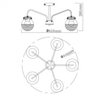 Потолочная люстра De Markt City Вита 220012905 Потолочная люстра De Markt City Вита 220012905