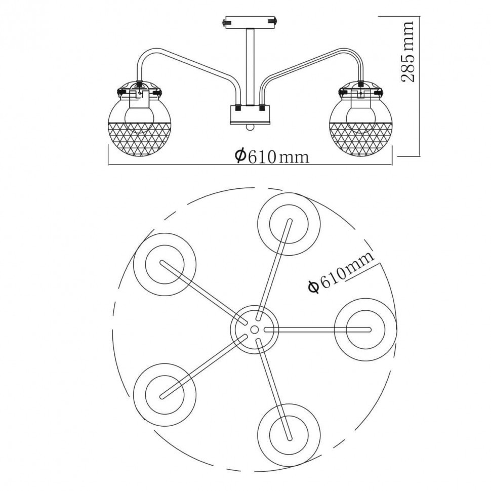 Потолочная люстра De Markt City Вита 220012905