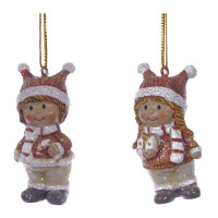 Фигурка декоративная подвесная "Дети",  L3 W2,5 H6,5 см, 2в.