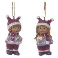 Фигурка декоративная подвесная "Дети",  L3 W2,5 H6,5 см, 2в.