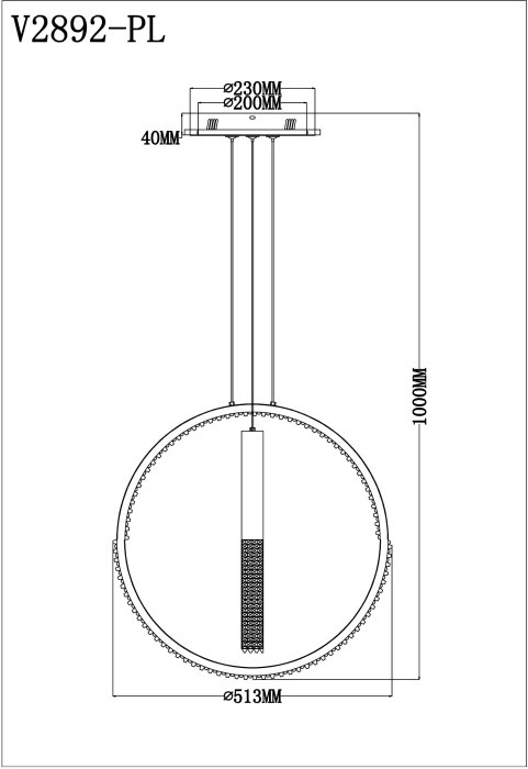 Подвесной светильник Novas V2892-PL Moderli