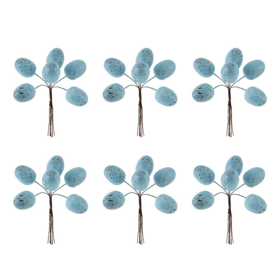 Набор из 6-ти изделий декоративных "Яйца пасхальные", L17 W3,5 H18/10 см