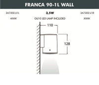Архитектурная подсветка Franca 90 3A7.002.000.WXU1L Fumagalli