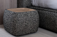 Столик прикроватный мягкий Runa шенилл серый Столик прикроватный мягкий Runa шенилл серый