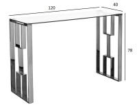 Консоль прозрачное стекло/хром Консоль прозрачное стекло/хром