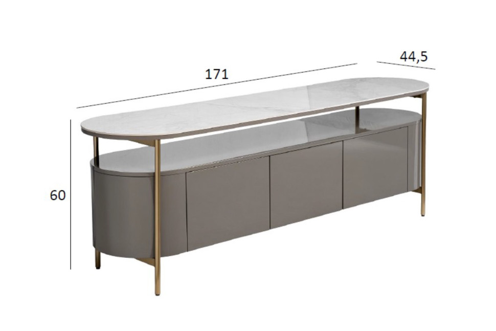 Тумба под телевизор с дверцами