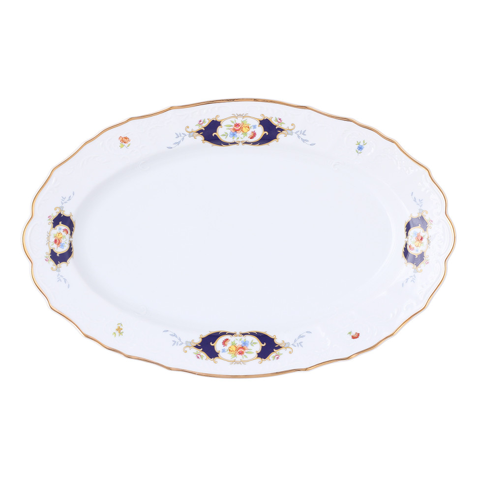 Блюдо овальное 39см."Синий глаз 36612" Bernadotte
