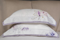 Комплект постельного белья "Фиори" сиренево-белый 220х200см с наволочками 50х70см