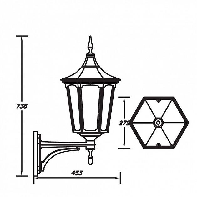Настенный фонарь уличный  79701L Bl Oasis Light