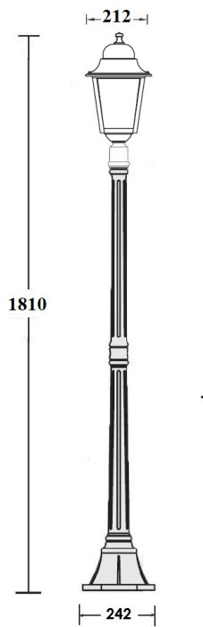 Наземный фонарь QUADRO L 79908L Bl Oasis Light