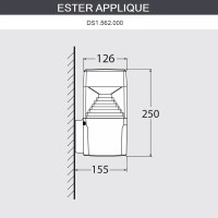 Настенный светильник уличный Ester DS1.562.000.WXD1L Fumagalli