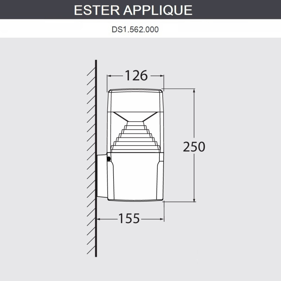 Настенный светильник уличный Ester DS1.562.000.WXD1L Fumagalli