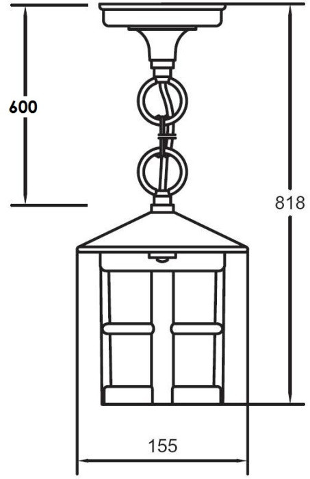 Уличный светильник подвесной CORDOBA 15805 Gb Oasis Light