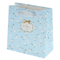 Пакет подарочный XS (бумага 230г/м2, блок микс 12шт), L14 W8 H15 см, 4в.