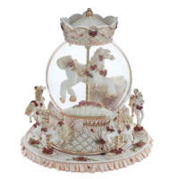 Фигурка декоративная в стекл шаре "Карусель" (ключ,муз, движ), D 10 см, L15 W15 H17 см