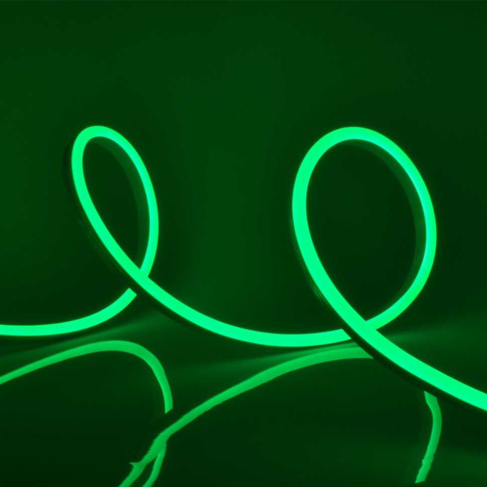 Светодиодная лента Neon ULS-N11-2835-120LED/m-8mm-IP67-DC24V-10W/m-15M-GREEN катушка в герметичной упаковке Uniel