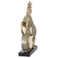 Фигурка декоративная "Лошадь" с часами (AAx1,н.п.), L23 W7 H33 см