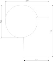 Настенный светильник уличный Gravity 35166/U черный Elektrostandard