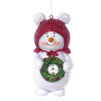 Фигурка декоративная подвесная "Снеговик",  L6 W4 H10 см