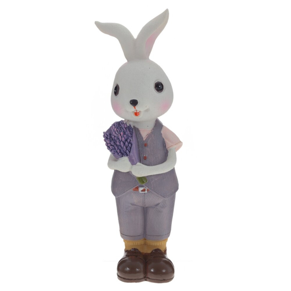 Фигурка декоративная "Заяц", L6,5 W8 H22,5 см, 2в.