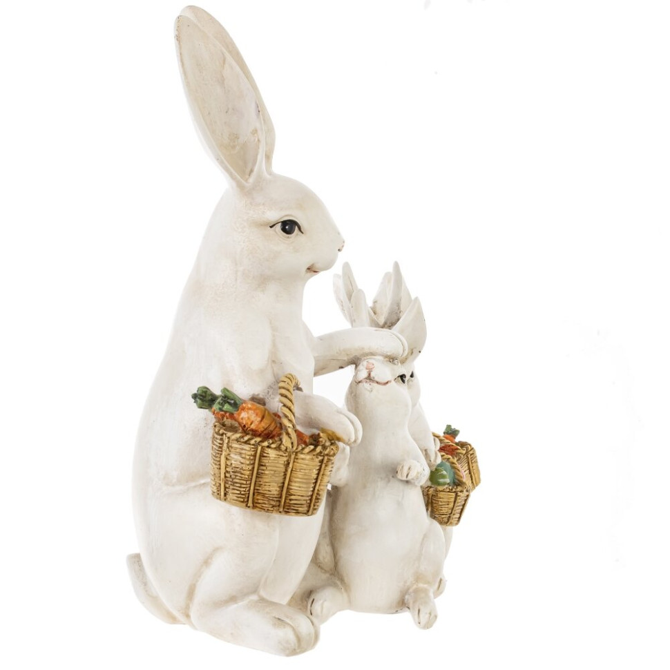 Фигурка декоративная "Зайцы", L17 W10 H20 см